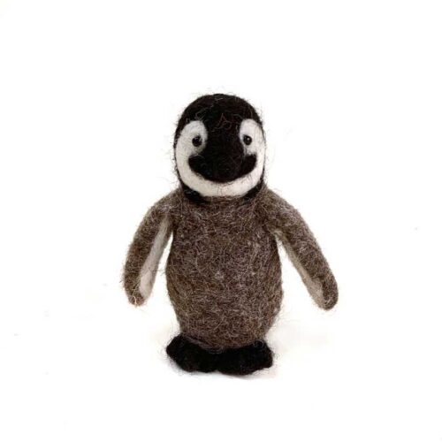 Felted Wool Emperor Penguin Chick
